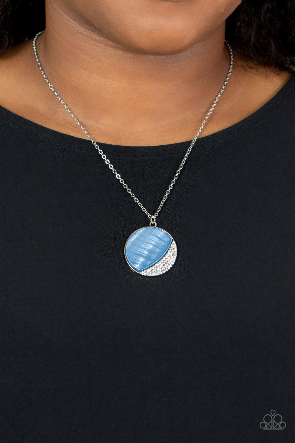 Oceanic Eclipse - blue - Paparazzi necklace
