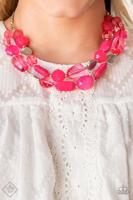 Oceanic Opulence - pink - Paparazzi necklace