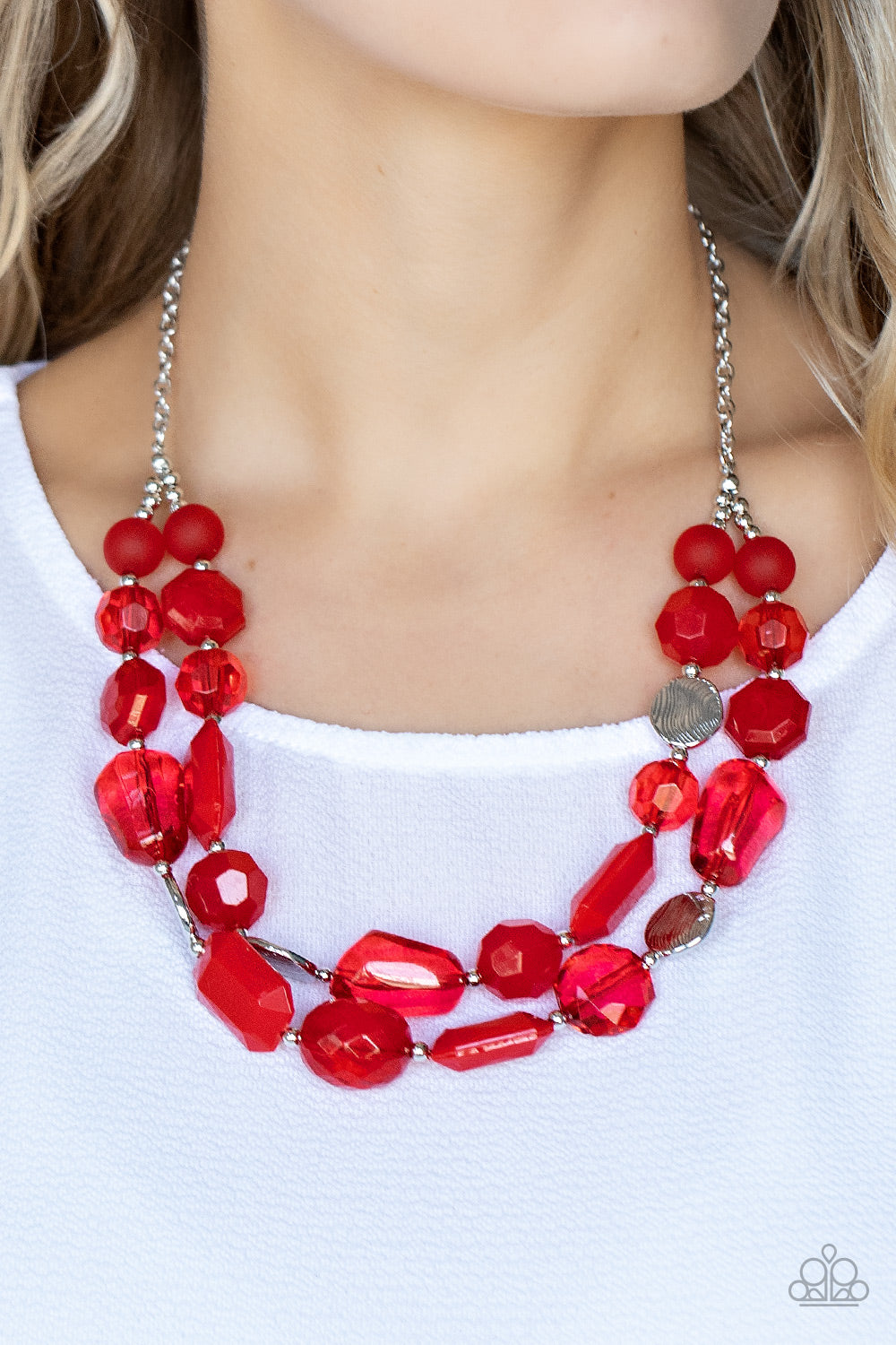 Oceanic Opulence - red - Paparazzi necklace