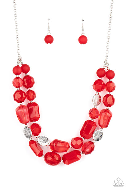 Oceanic Opulence - red - Paparazzi necklace