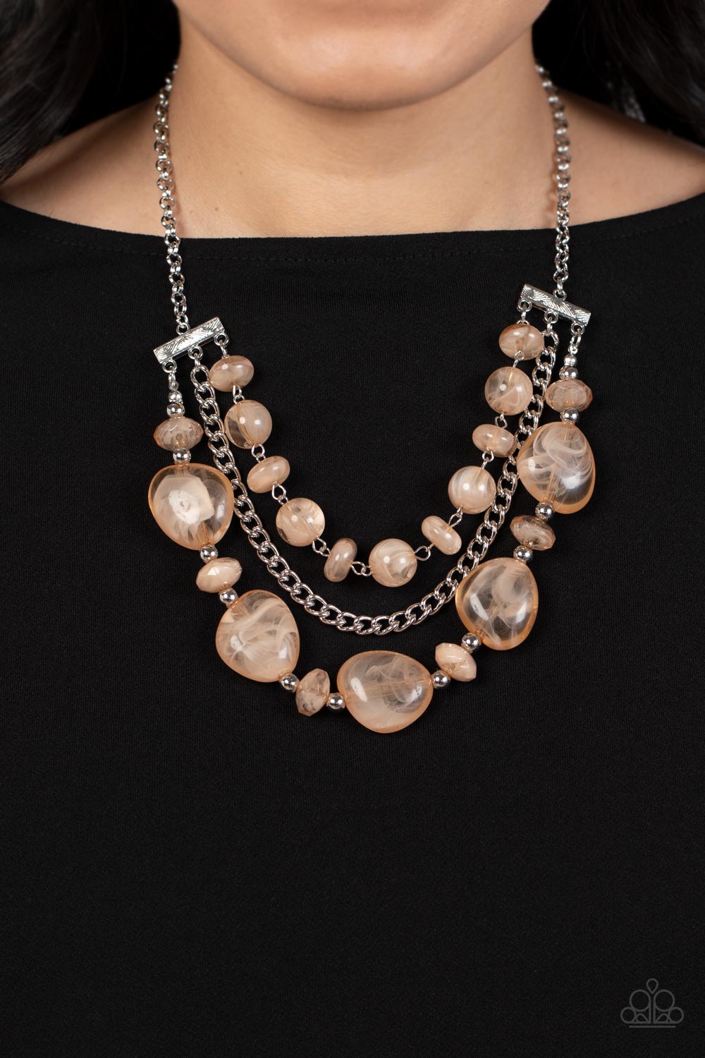 Oceanside Service - brown - Paparazzi necklace