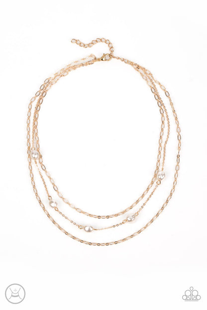 Offshore Oasis - gold - Paparazzi necklace