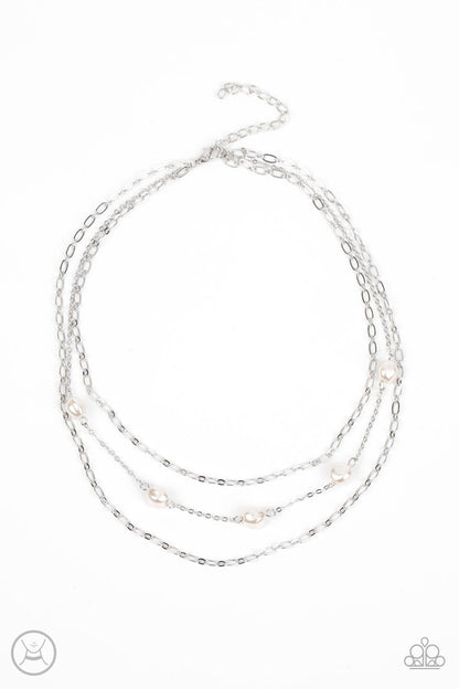 Offshore Oasis - white - Paparazzi necklace
