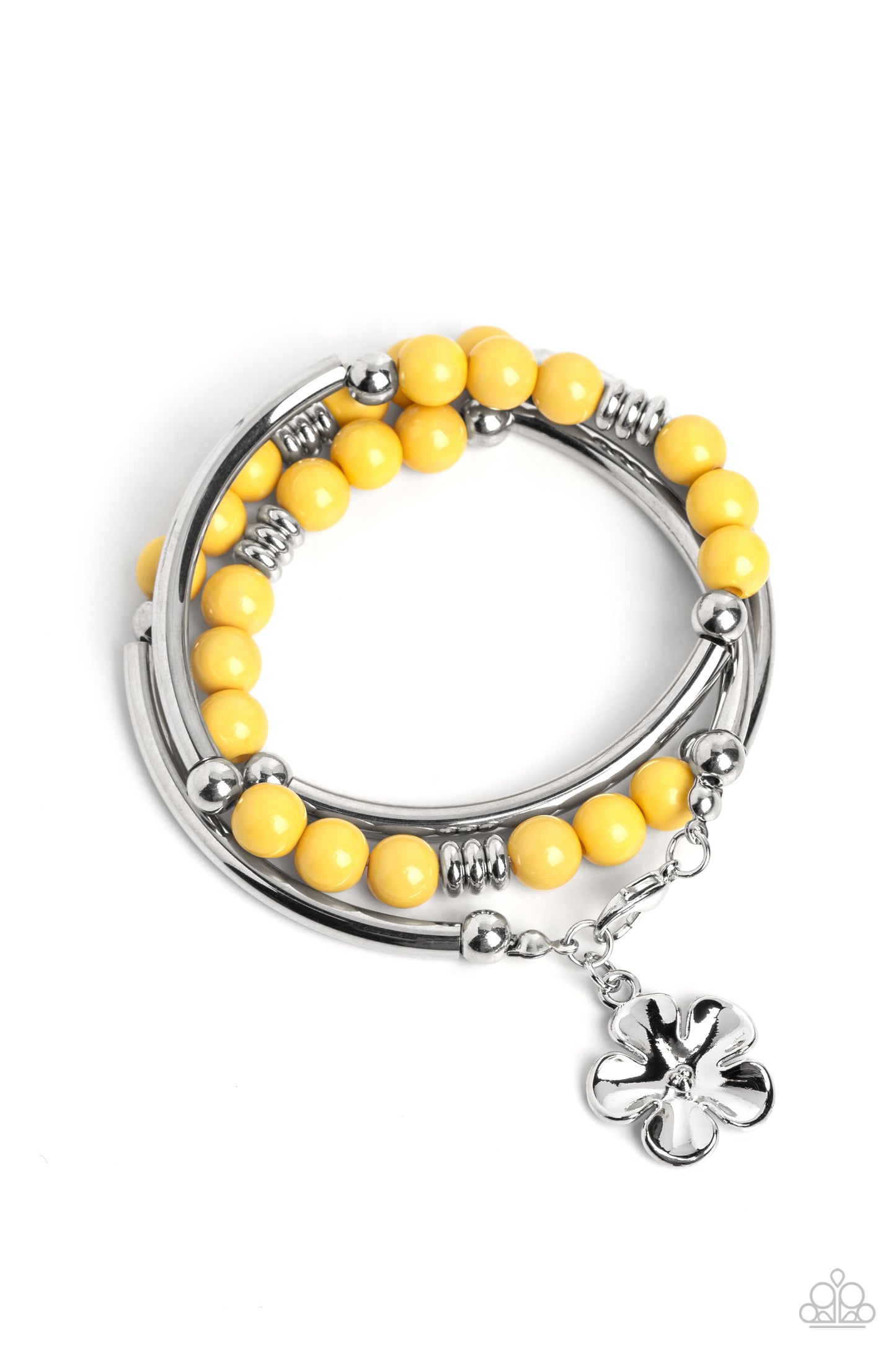 Off the WRAP - yellow - Paparazzi bracelet