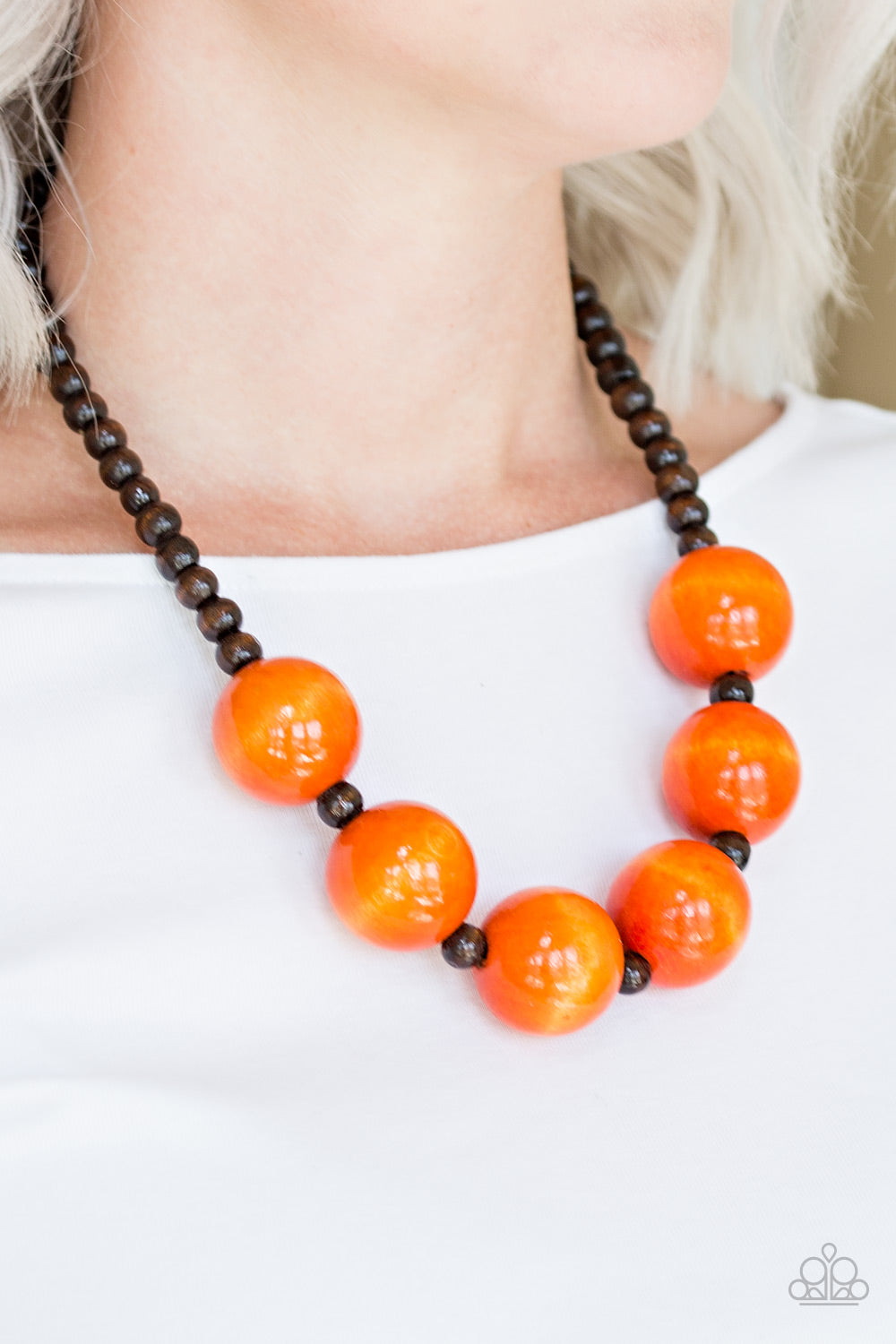 Oh My Miami - orange - Paparazzi necklace