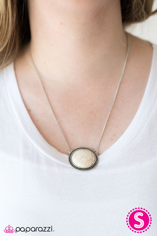 Oh My Oasis - White - Paparazzi necklace