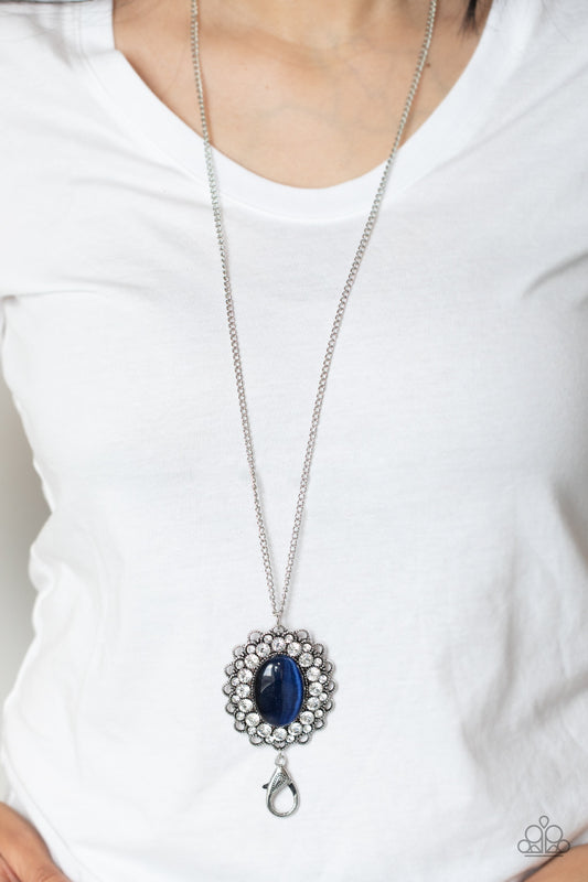 Oh My Medallion - blue - Paparazzi LANYARD necklace