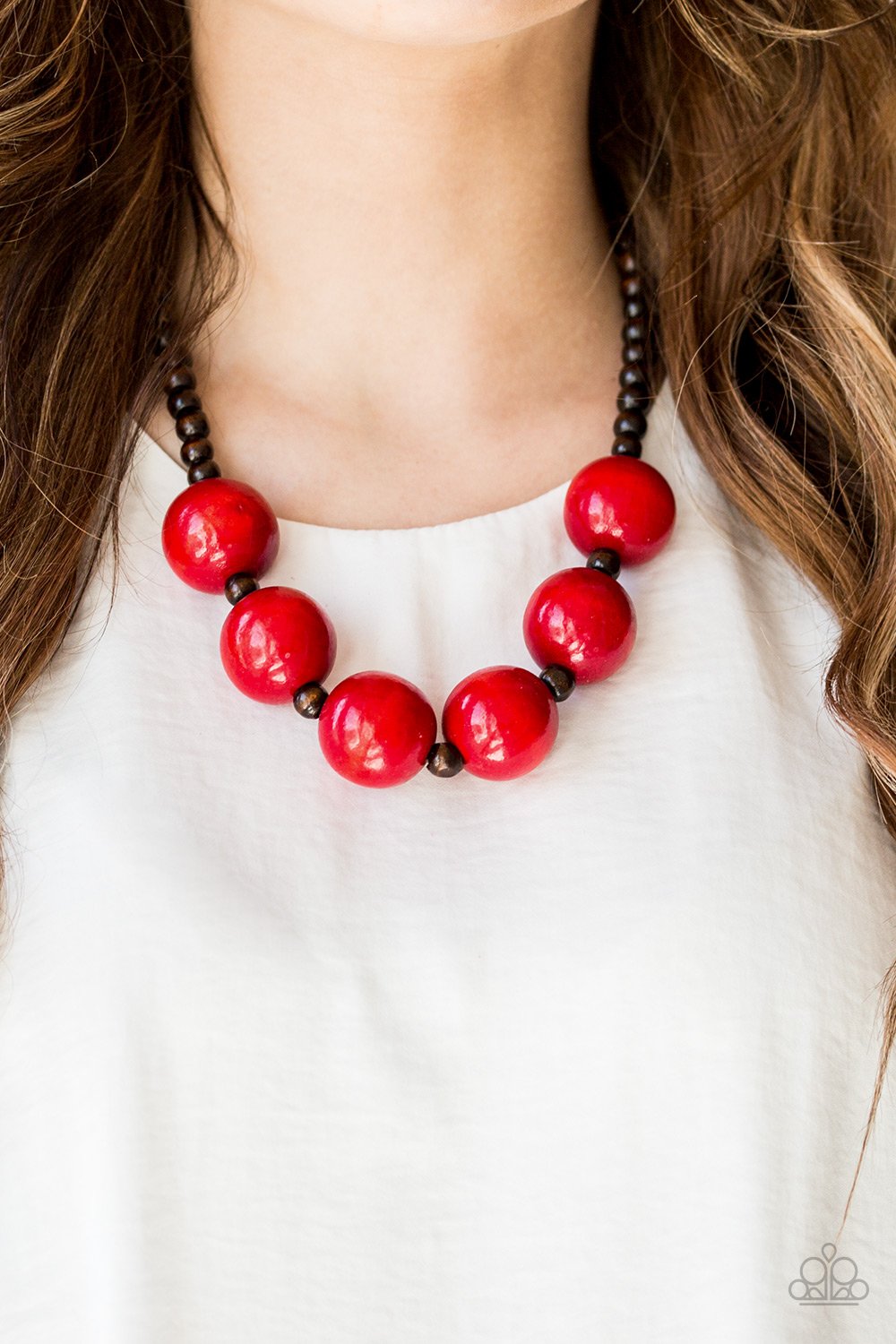 Oh My Miami - red - Paparazzi necklace