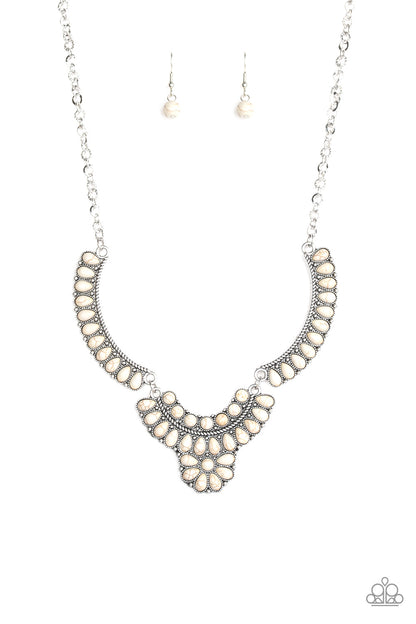 Omega Oasis - white - Paparazzi necklace