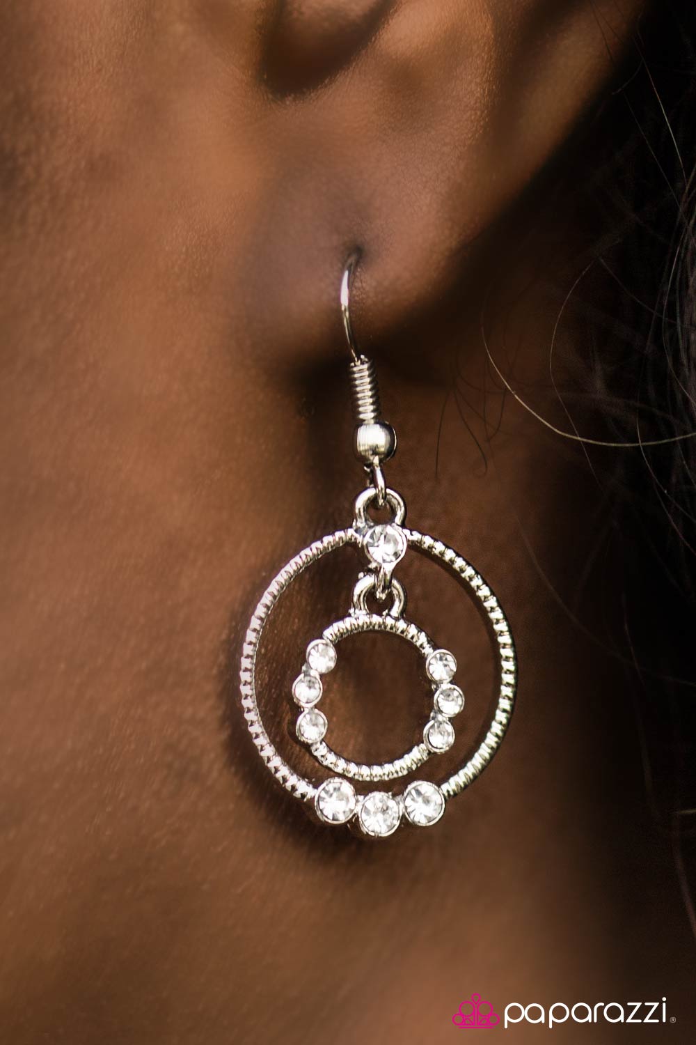 On The Bubble - White - Paparazzi earrings