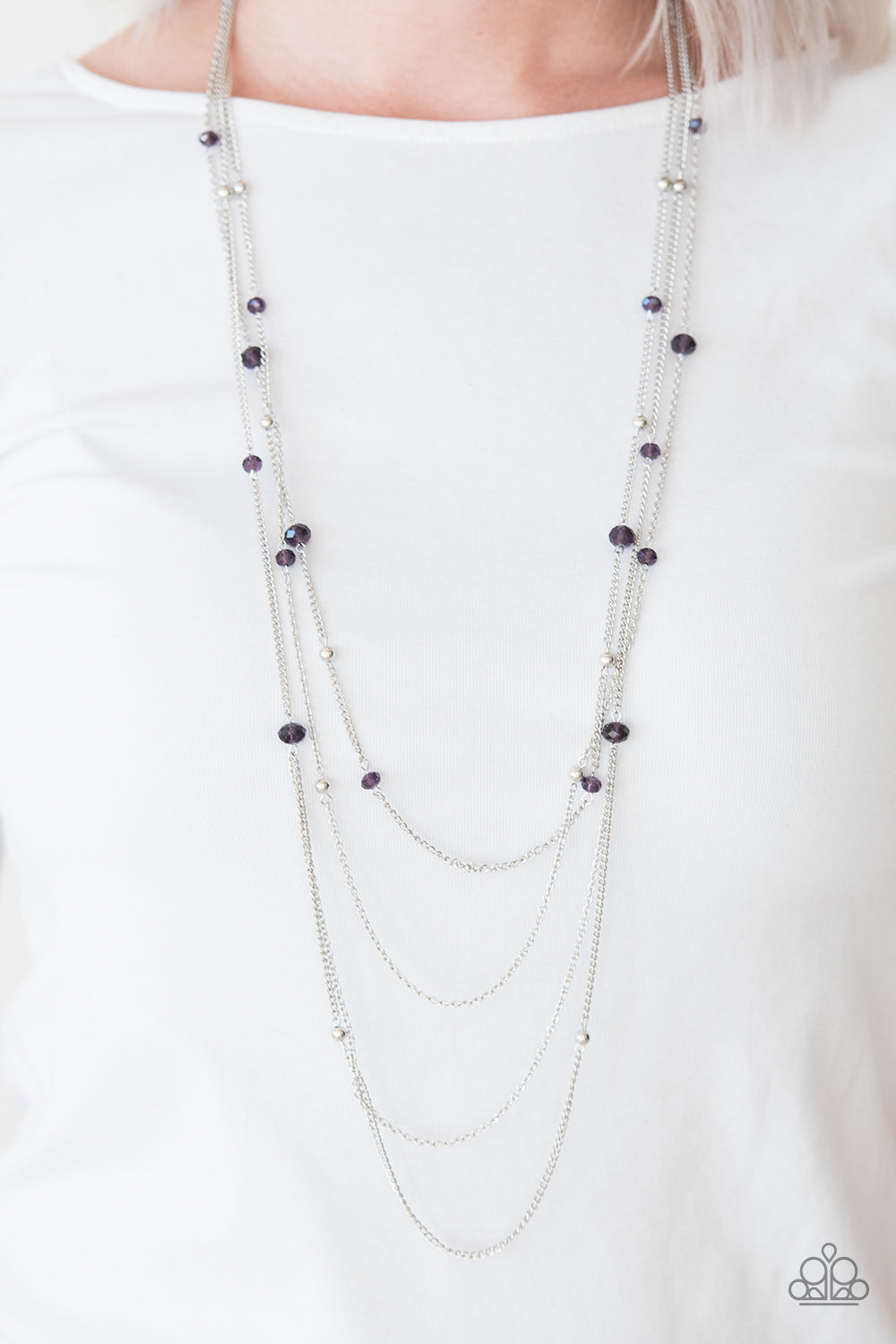 On the Front SHINE - purple - Paparazzi necklace