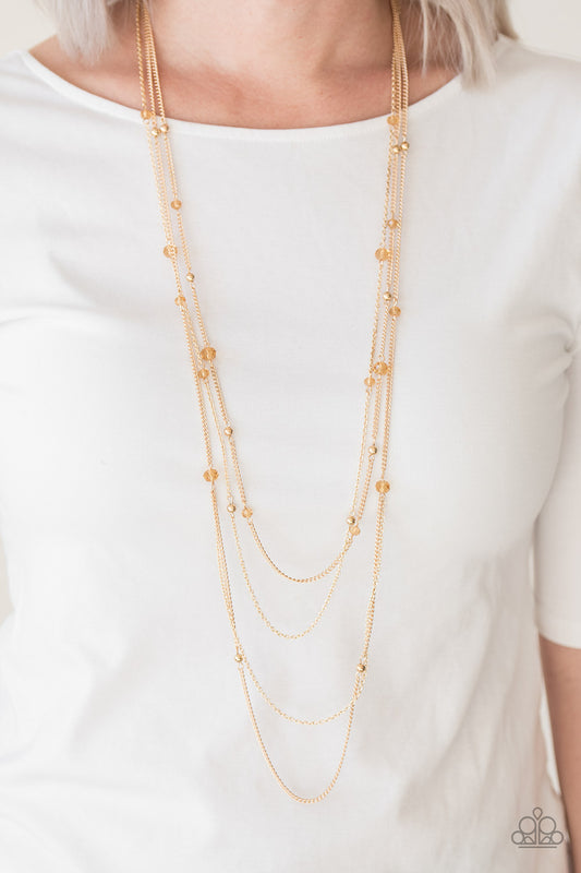 On the Front Shine - gold - Paparazzi necklace