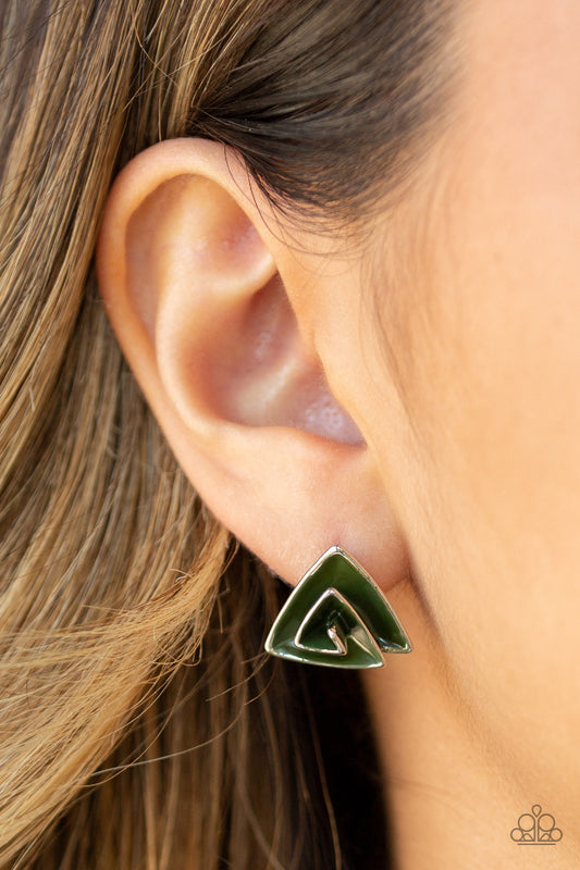 On Blast - green - Paparazzi earrings
