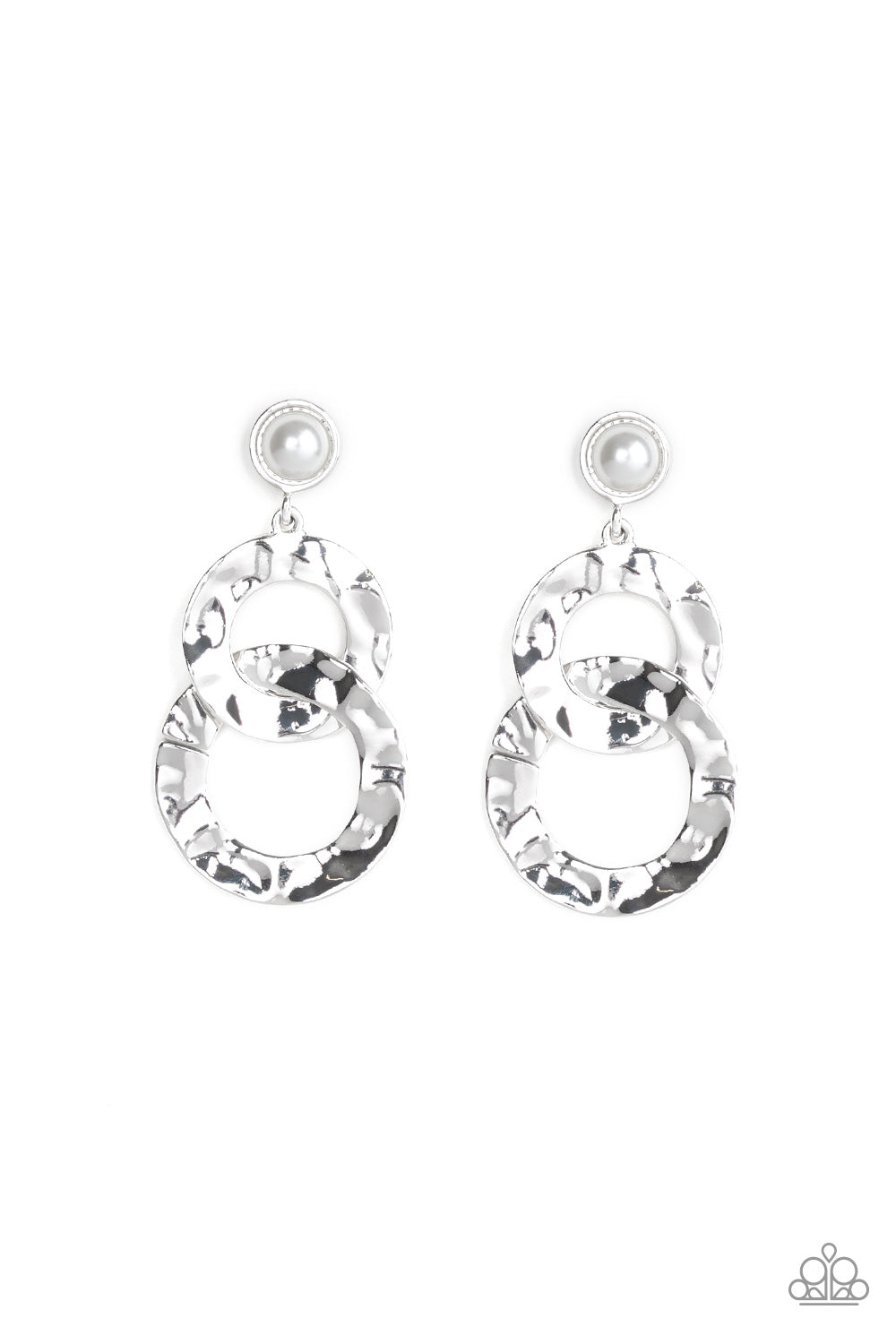 On Scene - white - Paparazzi earrings