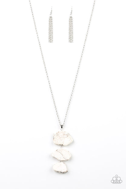 On The ROAM Again - white - Paparazzi necklace