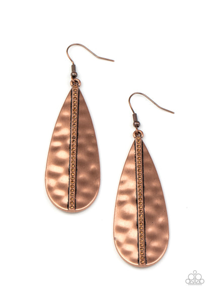 On The Up and UPSCALE - copper - Paparazzi earrings
