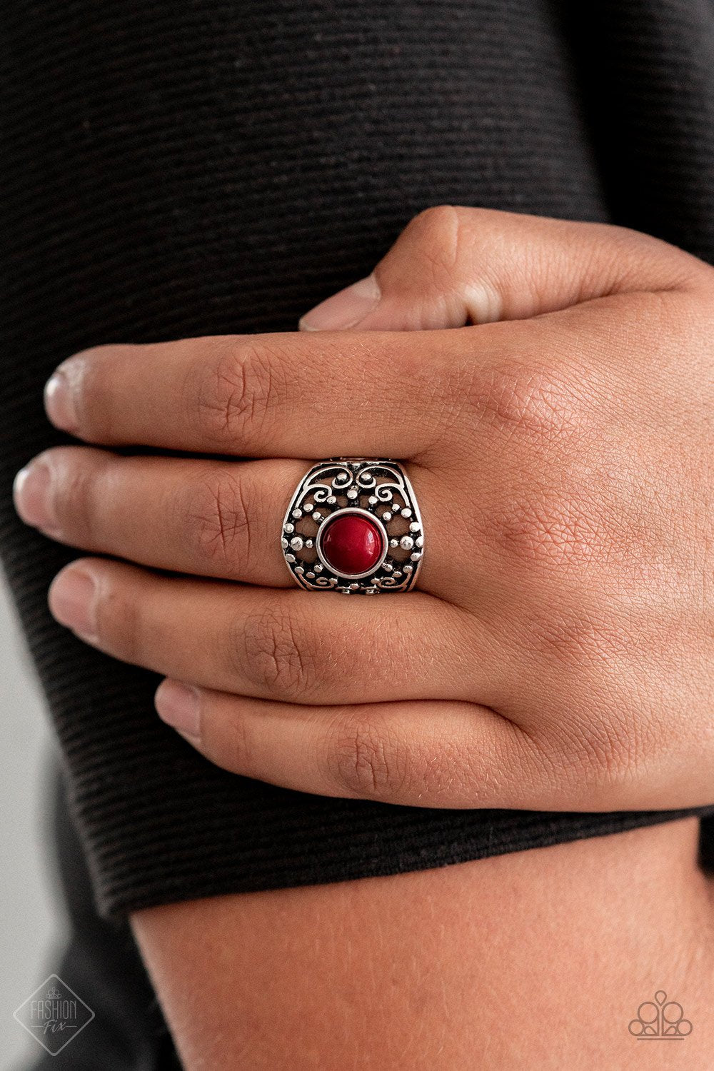 On An Adventure - red - Paparazzi ring