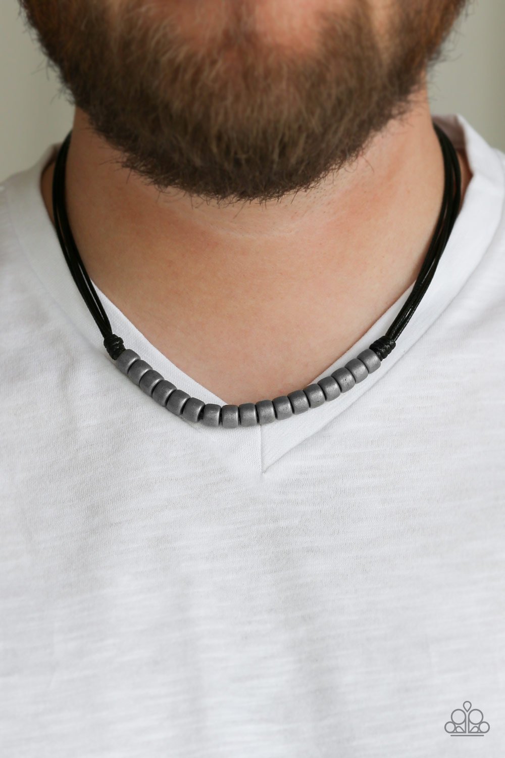 On the Treasure Hunt-black-Paparazzi mens necklace