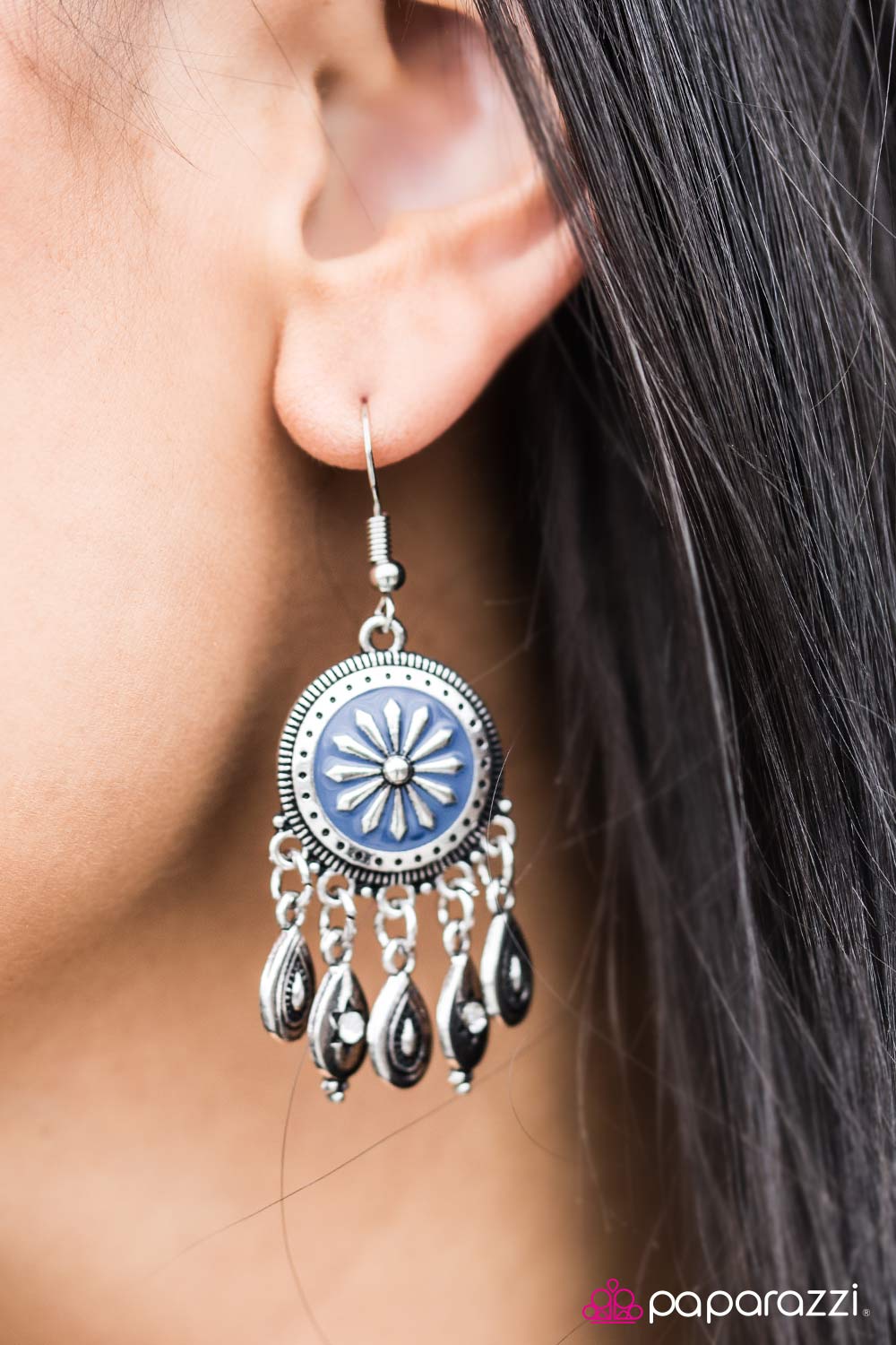 Once Upon A CHIME - Blue - Paparazzi earrings
