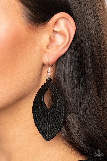 One Beach At A Time - black - Paparazzi earrings