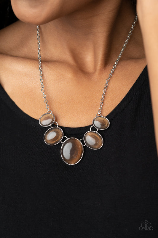 One Can Only GLEAM - brown - Paparazzi necklace