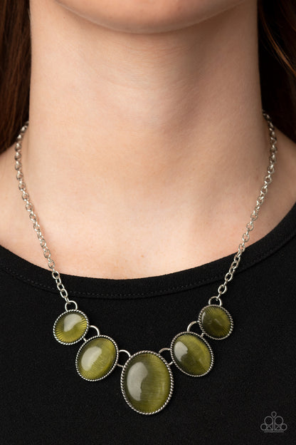 One Can Only GLEAM - green - Paparazzi necklace