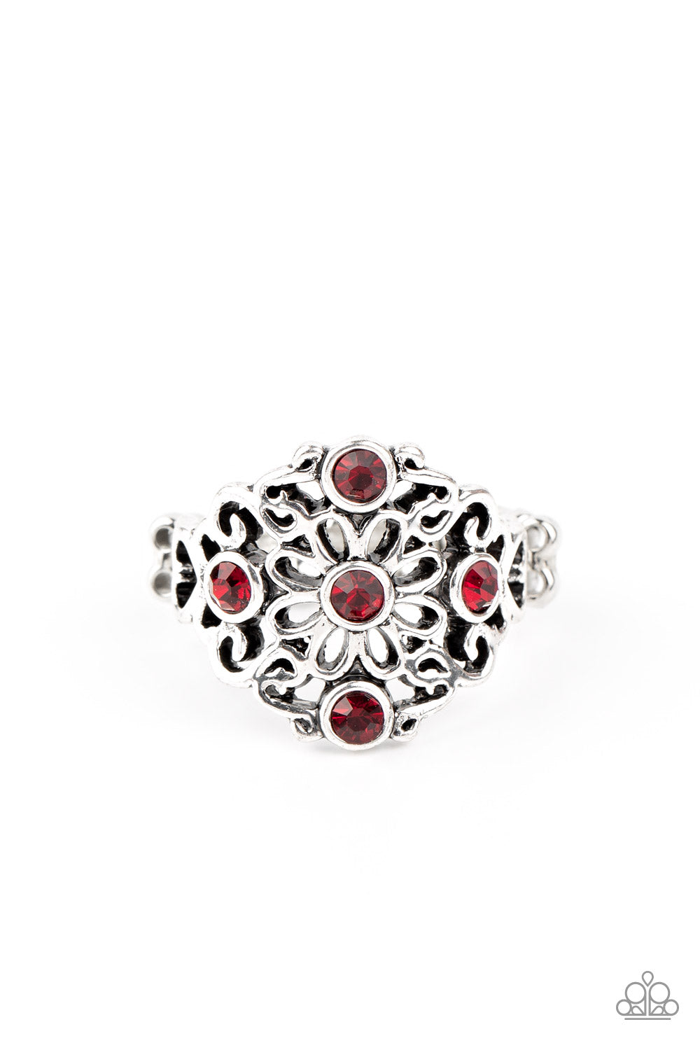One DAISY At A Time - red - Paparazzi ring