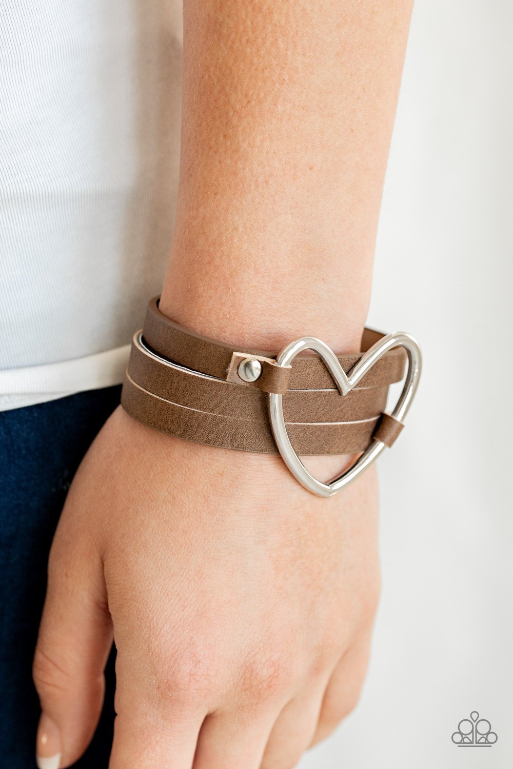 One Love One Heart-brown-Paparazzi bracelet
