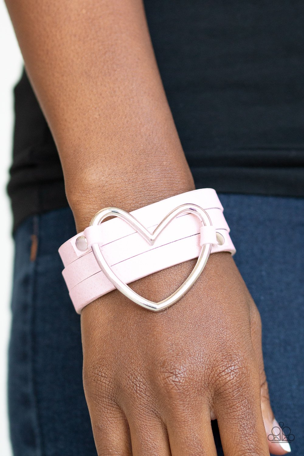 One Love One Heart-pink-Paparazzi bracelet