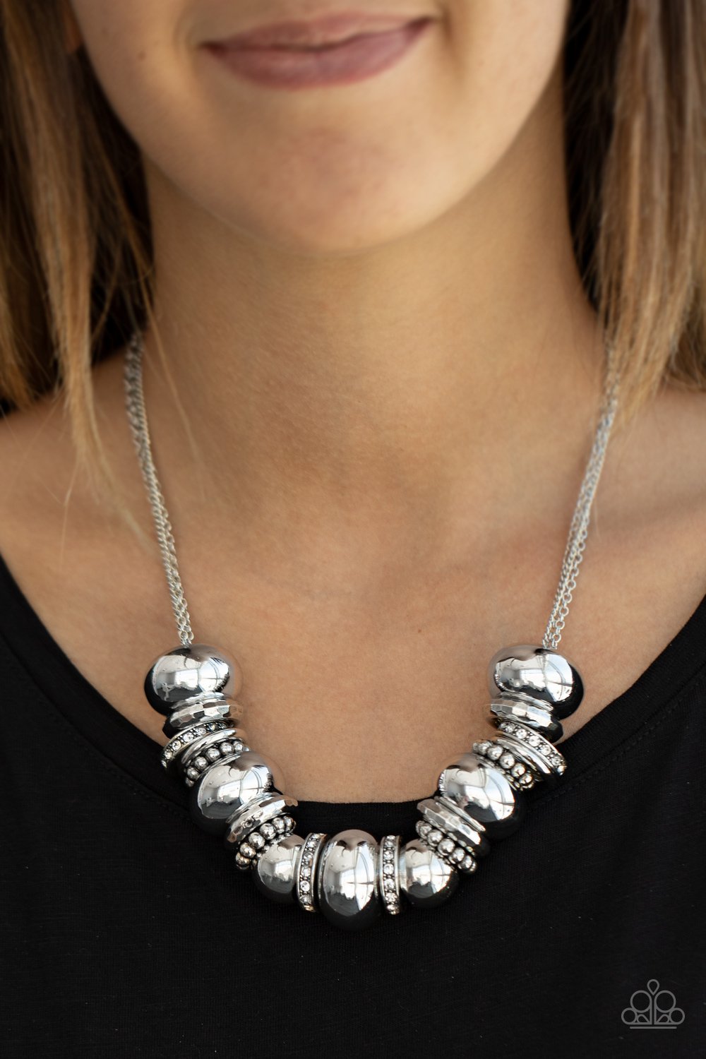 Only the Brave-white-Paparazzi necklace