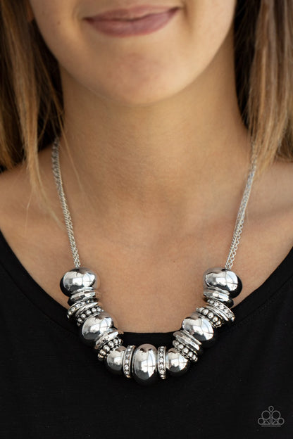 Only the Brave-white-Paparazzi necklace
