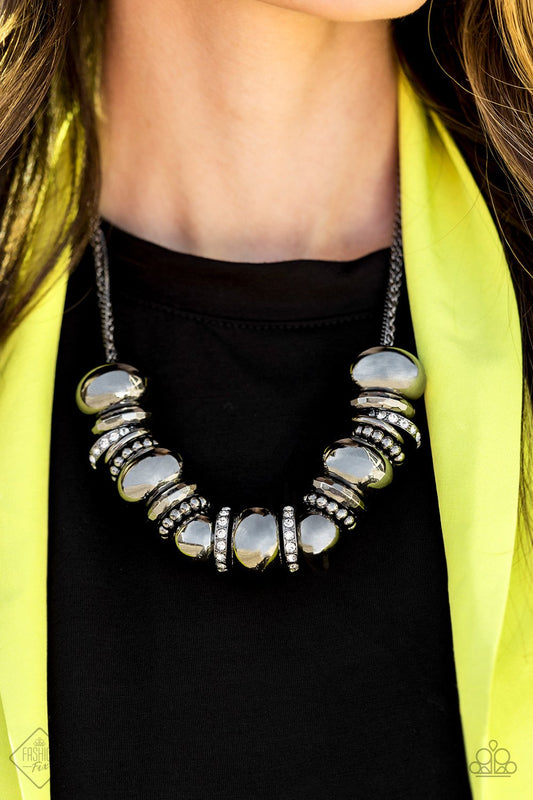 Only the Brave-black-Paparazzi necklace