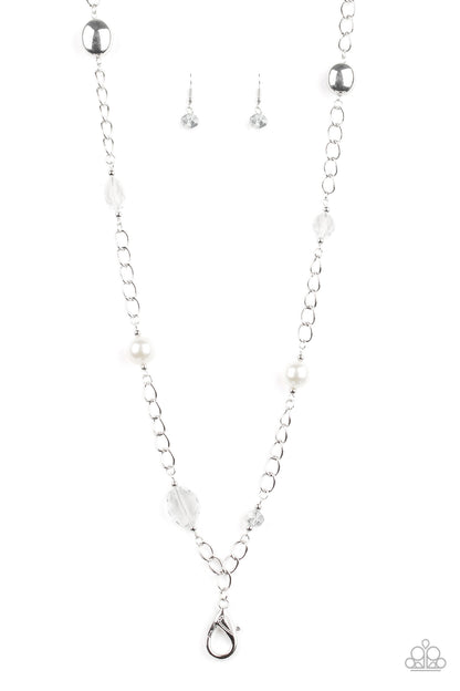 Only for Special Occasions - white - Paparazzi LANYARD necklace