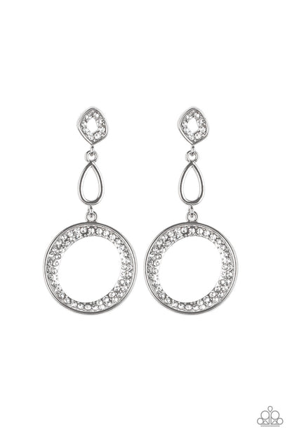 On the Glamour Scene - white - Paparazzi earrings