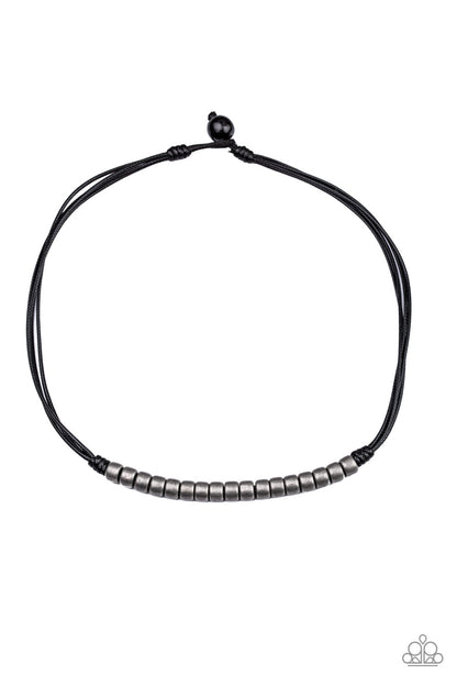 On the Treasure Hunt - black - Paparazzi mens necklace