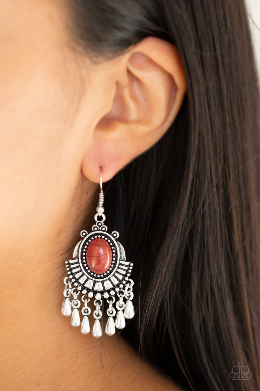 Onward and Westward - brown - Paparazzi earrings