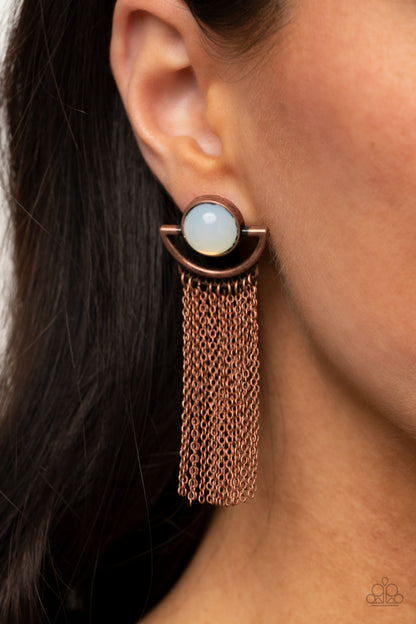Opal Oracle - copper - Paparazzi earrings