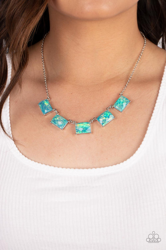 Opalescent Oblivion - blue - Paparazzi necklace