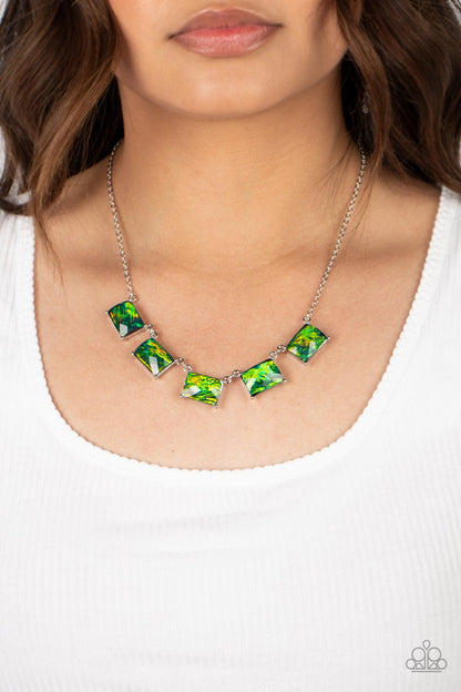 Opalescent Oblivion - green - Paparazzi necklace