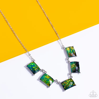 Opalescent Oblivion - green - Paparazzi necklace