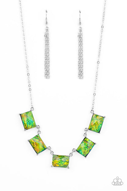 Opalescent Oblivion - green - Paparazzi necklace