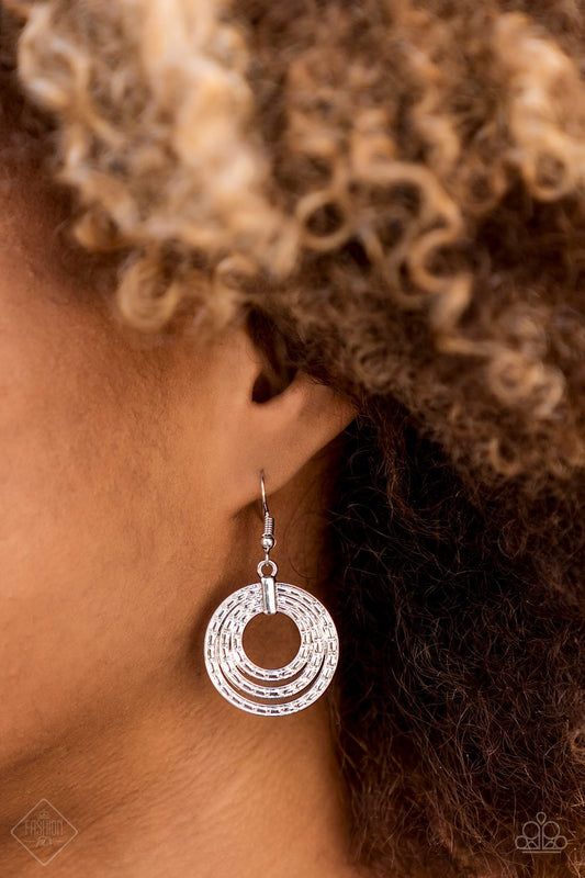Open Plains - silver - Paparazzi earrings