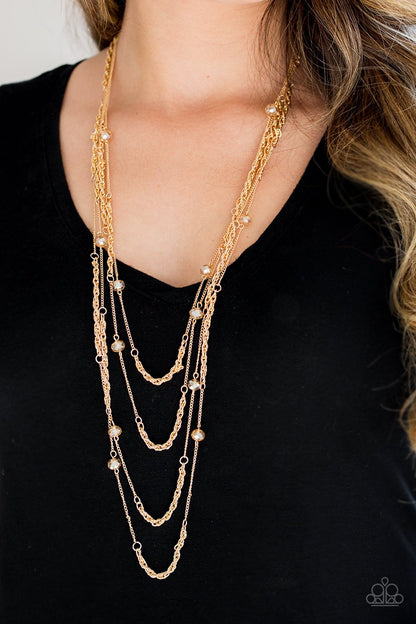 Open for Opulence-gold-Paparazzi necklace