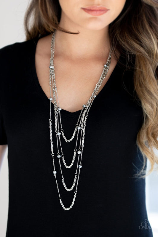 Open for Opulence-silver-Paparazzi necklace