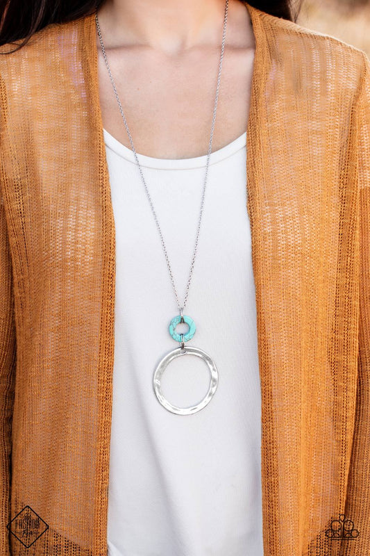 Optical Illusion-blue-Paparazzi necklace