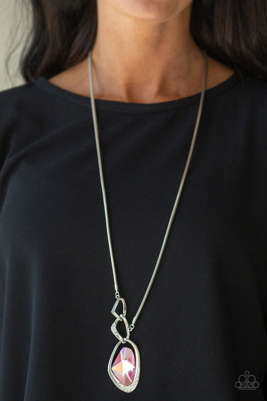 Optical Opulence-pink-Paparazzi necklace