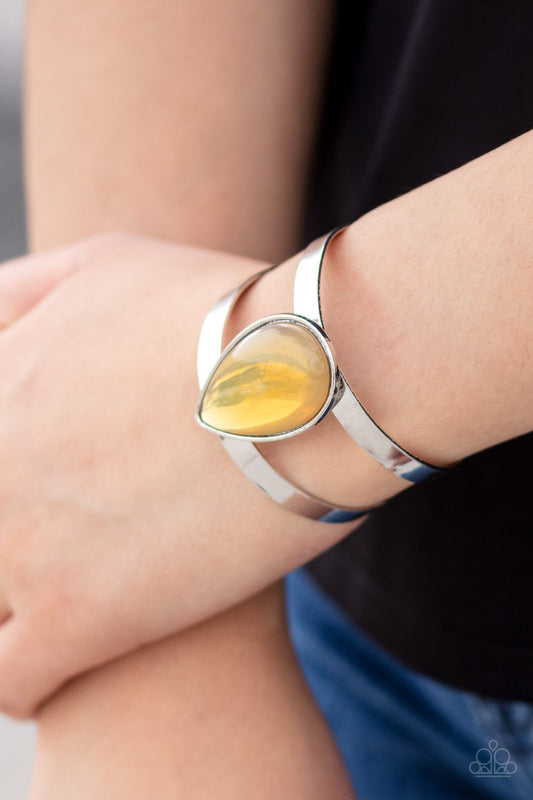 Optimal Opalescence-yellow-Paparazzi bracelet