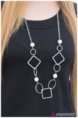 Opulent Outlines - Yellow - Paparazzi necklace