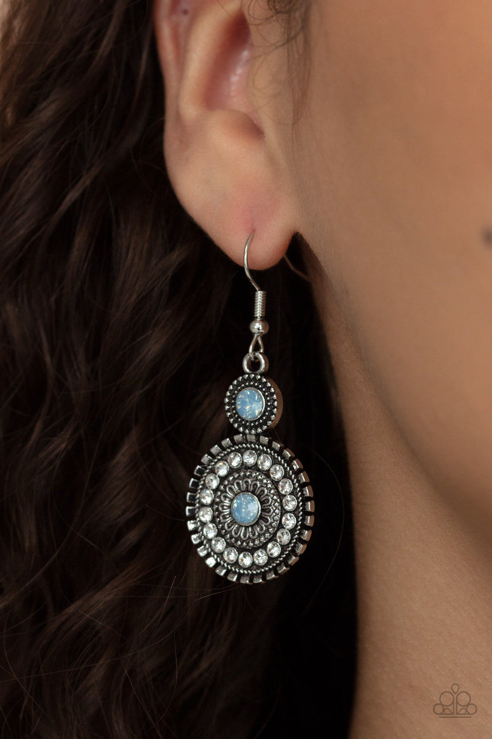 Opulent Outreach - blue - Paparazzi earrings