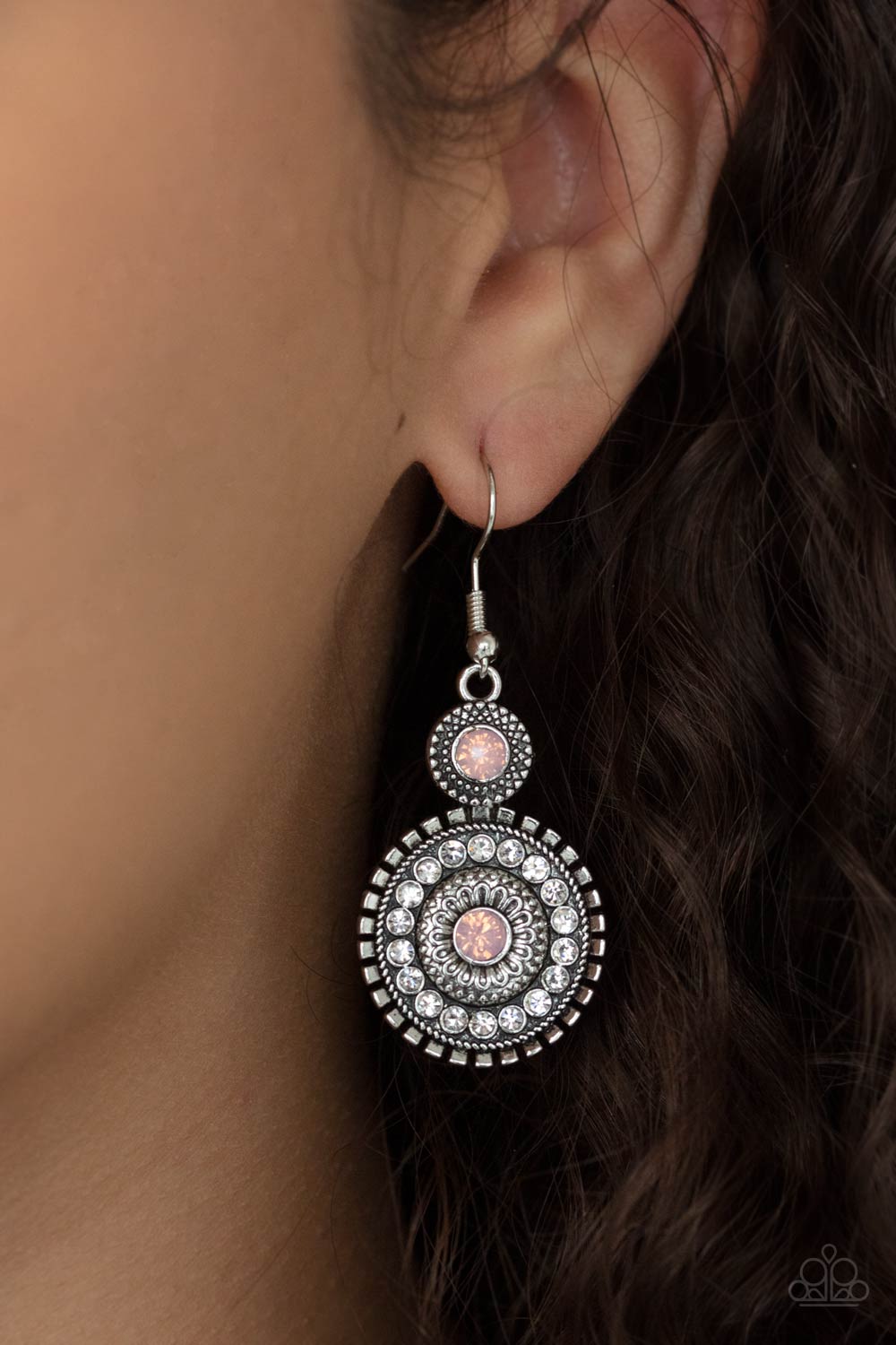 Opulent Outreach - pink - Paparazzi earrings